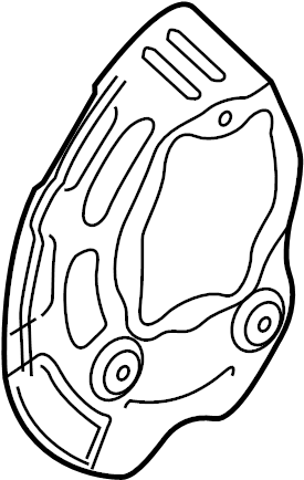 View 51755B1300 Brake Dust Shield (Left, Front) Full-Sized Product Image