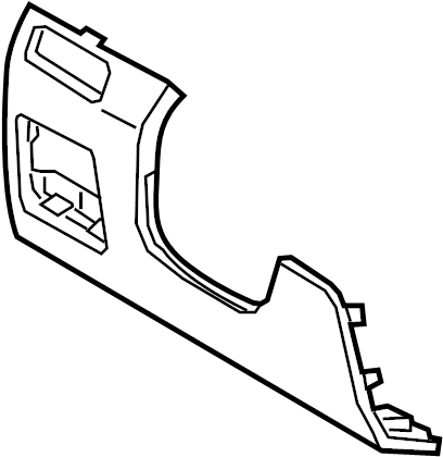 View 84750B1000RRY Instrument Panel Trim Panel (Left, Lower) Full-Sized Product Image