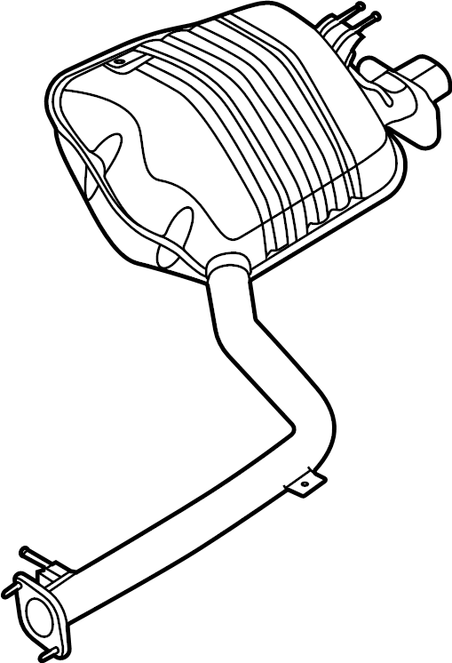 View 28711T1300 Exhaust Muffler (Right, Rear) Full-Sized Product Image