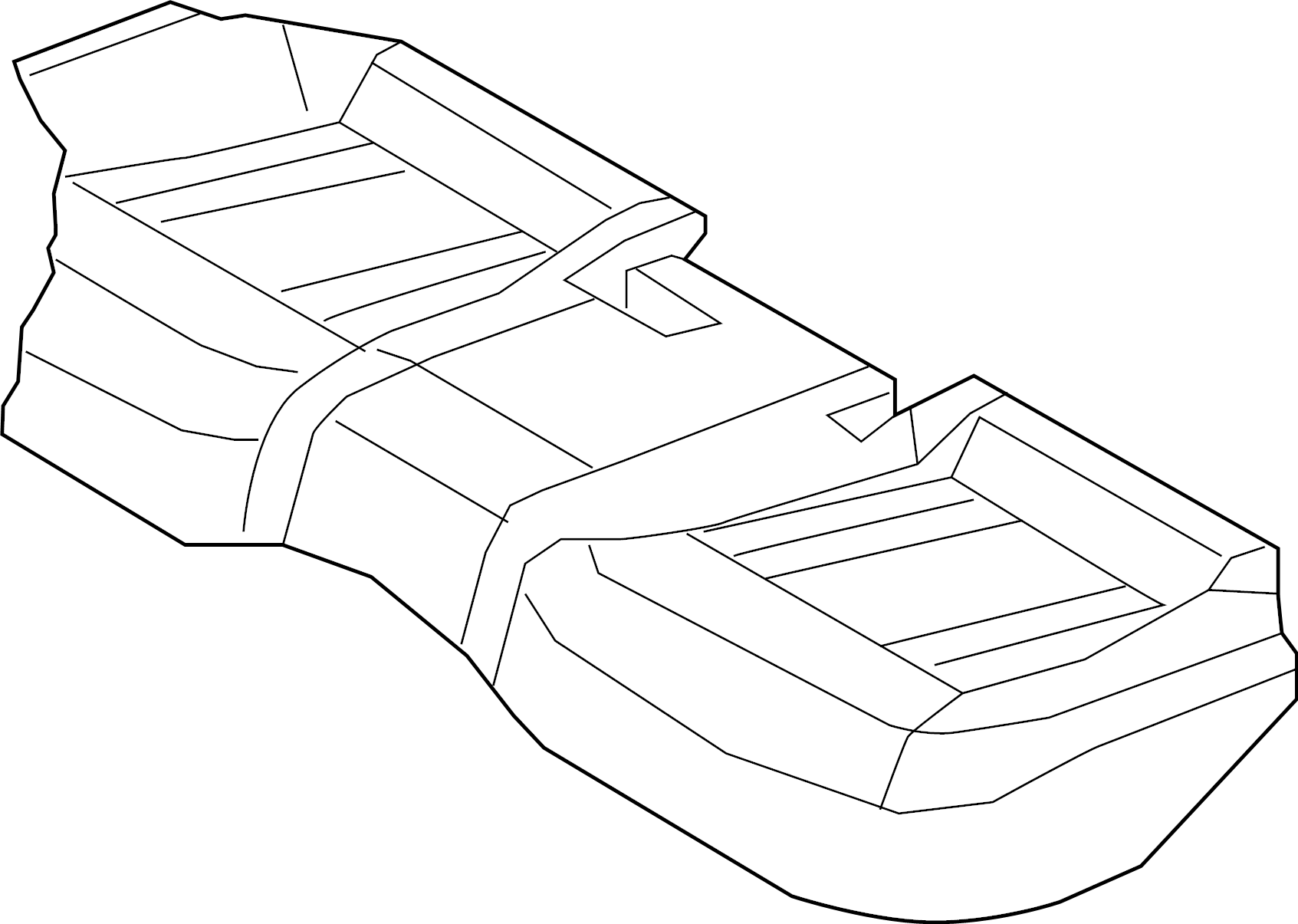 View 89110T1100 Seat Cushion Pad (Rear) Full-Sized Product Image