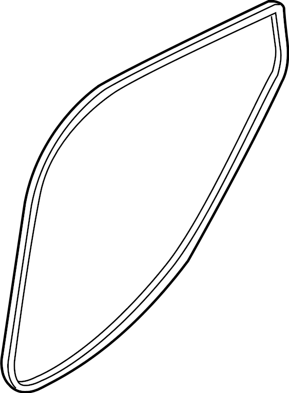 View 83110T1000 Door Seal (Left, Rear) Full-Sized Product Image