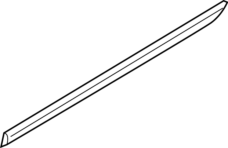 View 87732T1001 Door Molding (Right, Rear, Upper, Lower) Full-Sized Product Image