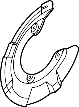 View 58243T1000 Brake Dust Shield (Left, Rear) Full-Sized Product Image