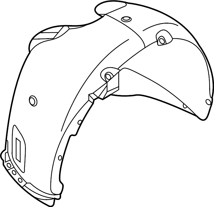 View 86811T6000 Fender Splash Shield (Left, Front, Upper) Full-Sized Product Image
