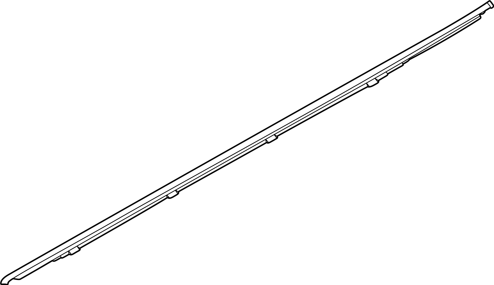 View 83220T6000 Door Belt Molding (Right, Rear, Upper) Full-Sized Product Image