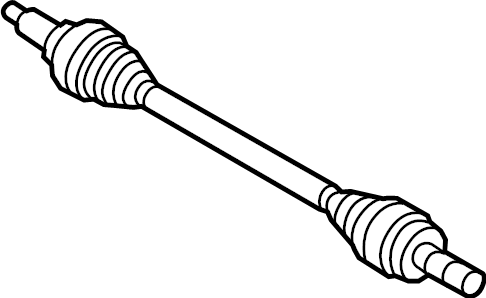 View 49600T6200 CV Axle Assembly (Left, Rear) Full-Sized Product Image