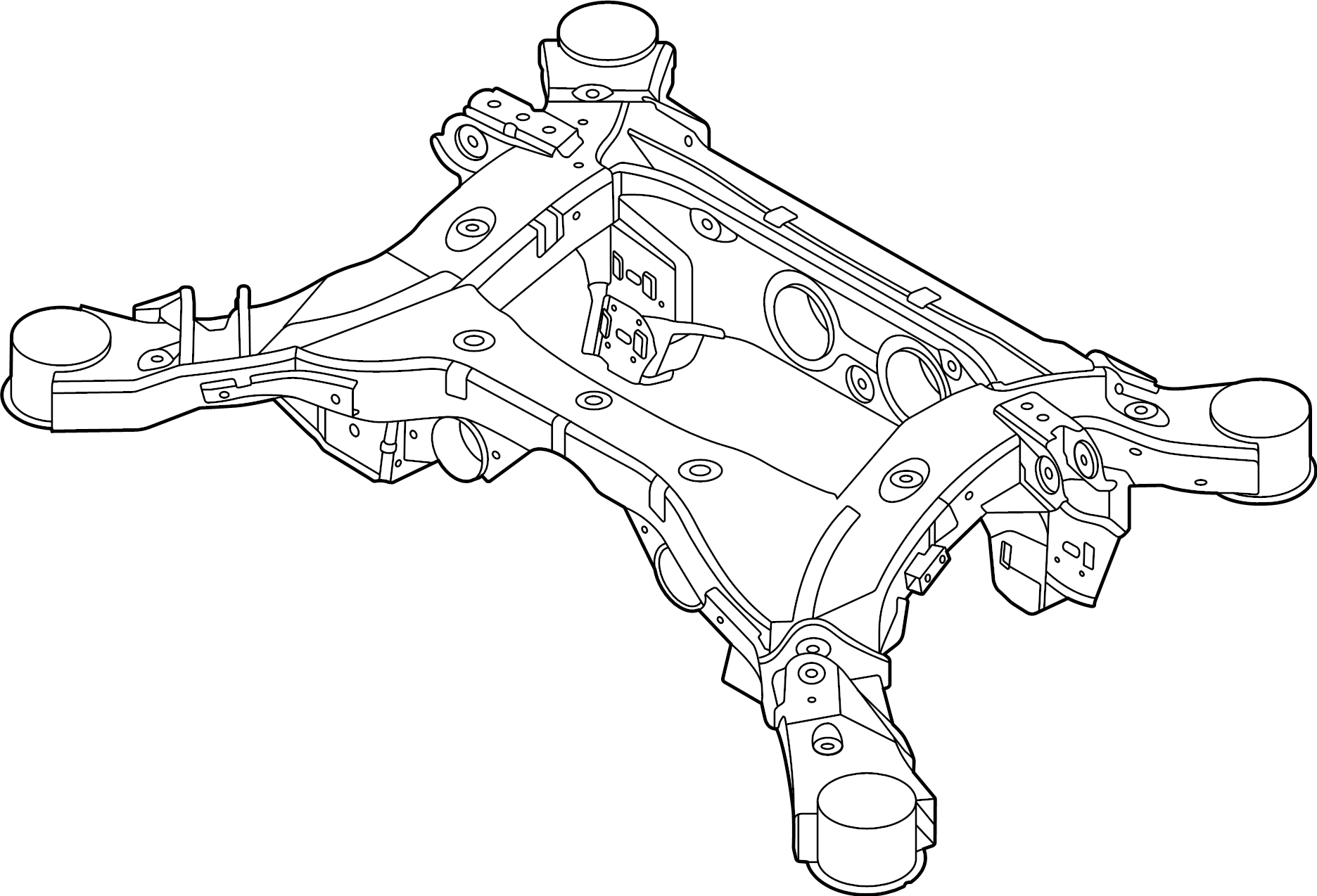 View 55405T6000 Suspension Subframe Crossmember (Rear) Full-Sized Product Image