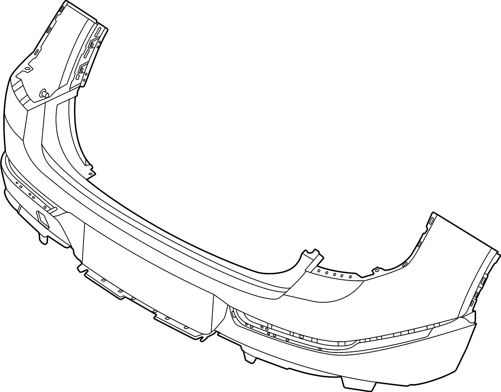 View 86610T6020 Bumper Cover (Rear, Upper) Full-Sized Product Image