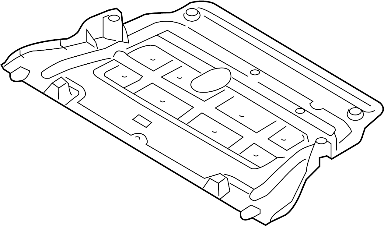 View 291203M100 Radiator Support Splash Shield (Front, Rear) Full-Sized Product Image
