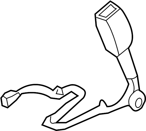 View 888303N092RY Seat Belt Receptacle (Left, Front) Full-Sized Product Image