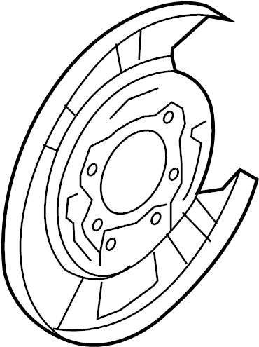 View 582513M320 Brake Backing Plate (Left, Rear) Full-Sized Product Image