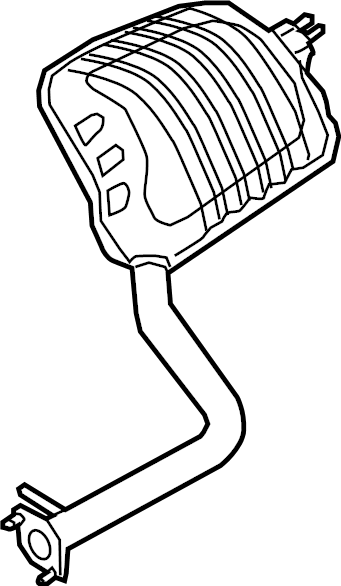View 28711D2210 Exhaust Muffler (Right, Rear) Full-Sized Product Image