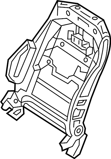 View 88310D2560 Seat Back Frame (Left, Front) Full-Sized Product Image