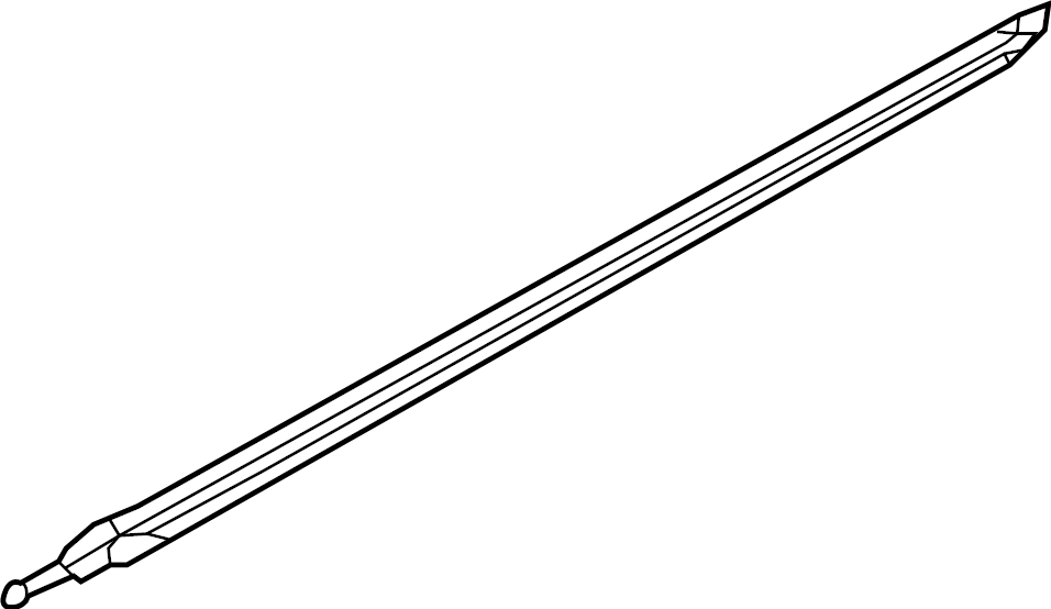 View 83210D2000 Door Belt Molding (Left, Rear, Upper) Full-Sized Product Image