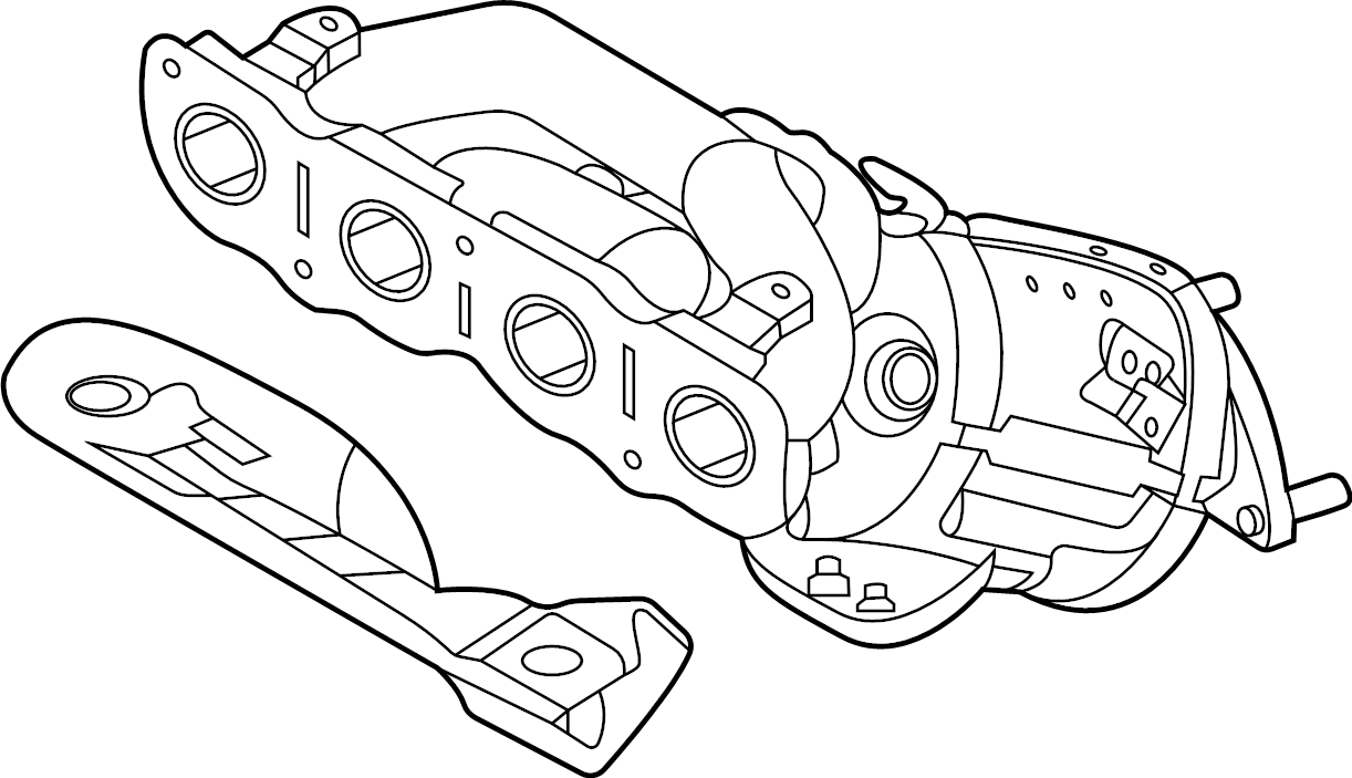 View 285002M220 Catalytic Converter with Integrated Exhaust Manifold Full-Sized Product Image
