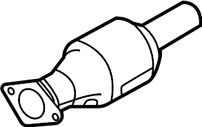View 28600K2600 Muffler. Pipe. (Front) Full-Sized Product Image
