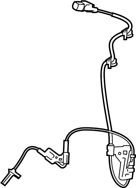 View 59830J3000 ABS Wheel Speed Sensor (Right, Front) Full-Sized Product Image