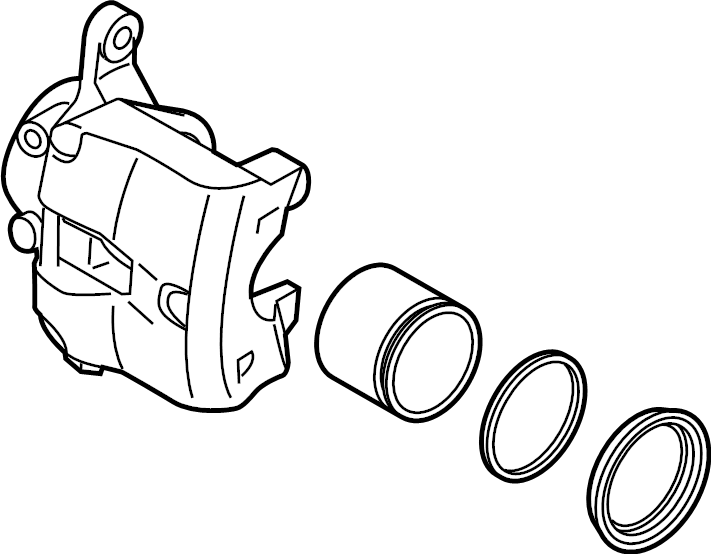 View 58180J3A00 Disc Brake Caliper (Left) Full-Sized Product Image
