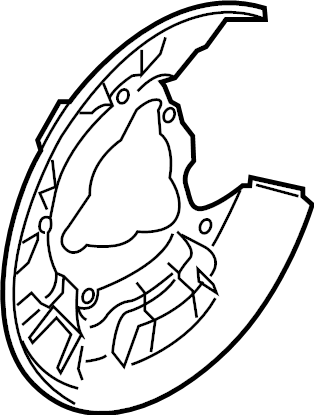 View 58243K9300 Brake Dust Shield (Left, Rear) Full-Sized Product Image