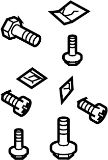 View 8P0898022 Hardware kit. Mount kit. SECUR. SET.  Full-Sized Product Image
