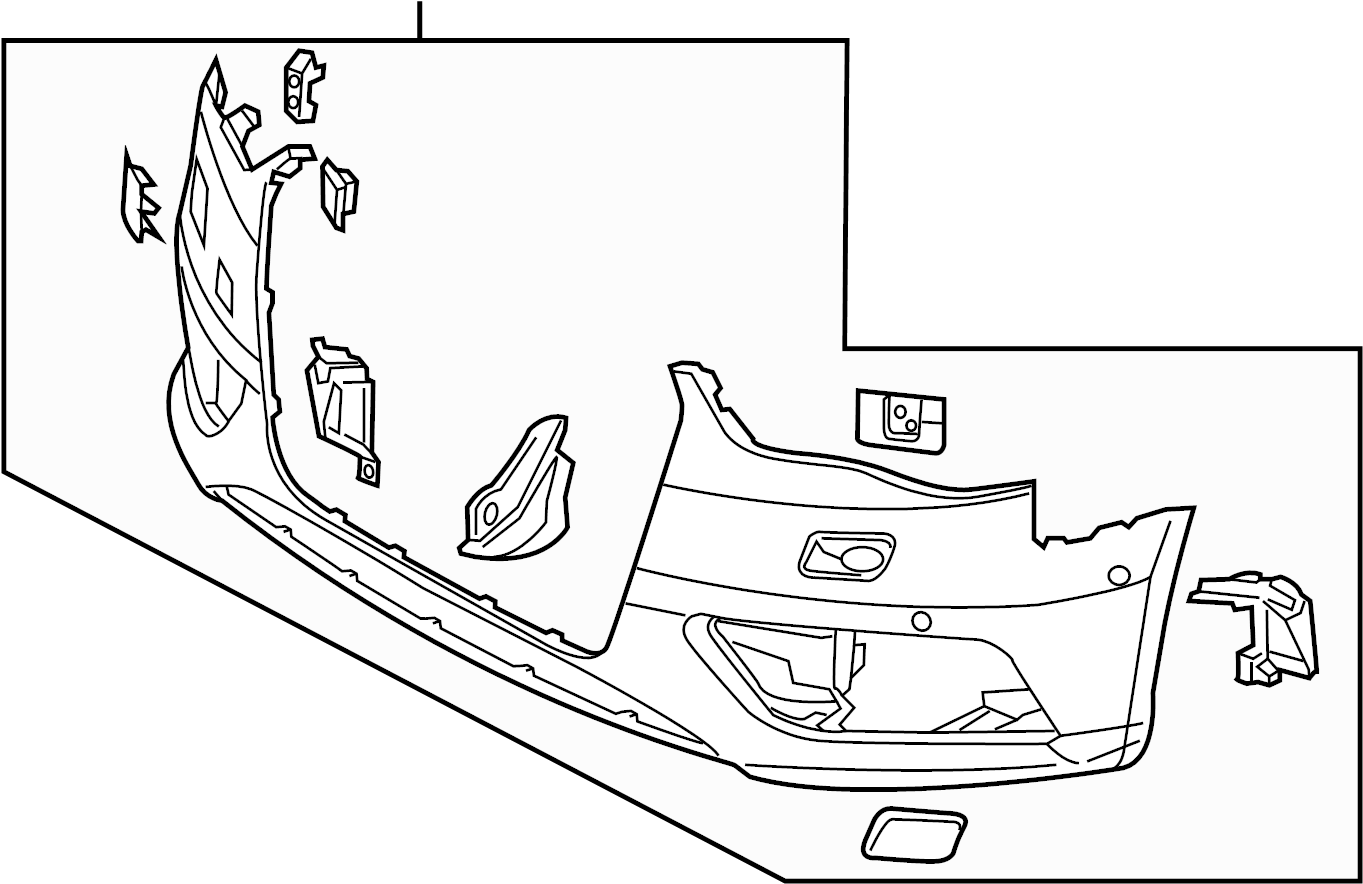 View 8V5807065ACGRU Bumper Cover Full-Sized Product Image