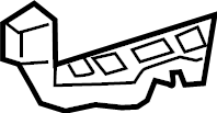 View 8W0807284 Bumper Cover Support Rail (Lower) Full-Sized Product Image