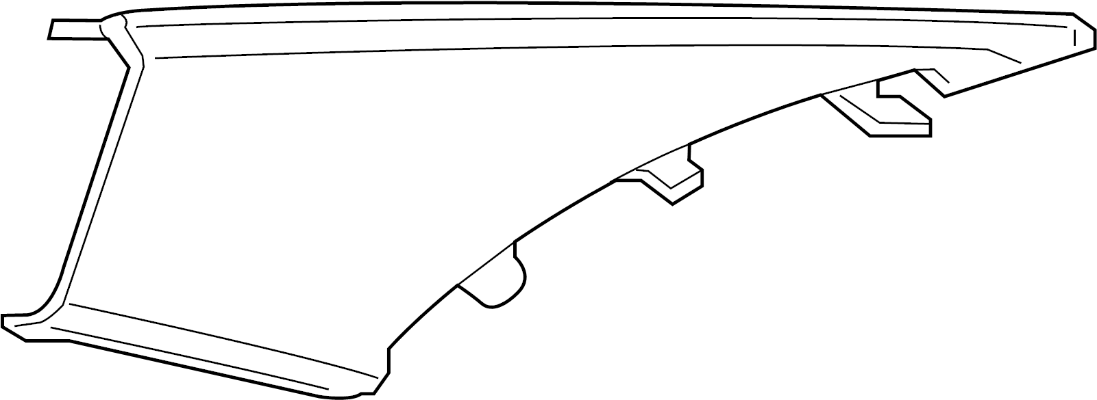 View 8W5867246BV48 Interior Quarter Panel Trim Panel (Upper, Lower) Full-Sized Product Image