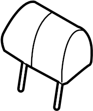 View 4G0885975ABBK4 Headrest Full-Sized Product Image