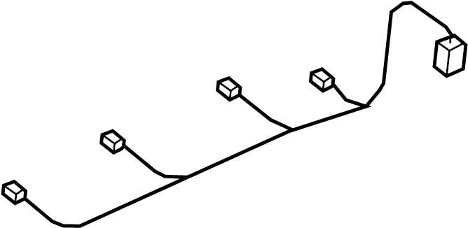 View 61129241694 Wiring set PDC, front Full-Sized Product Image