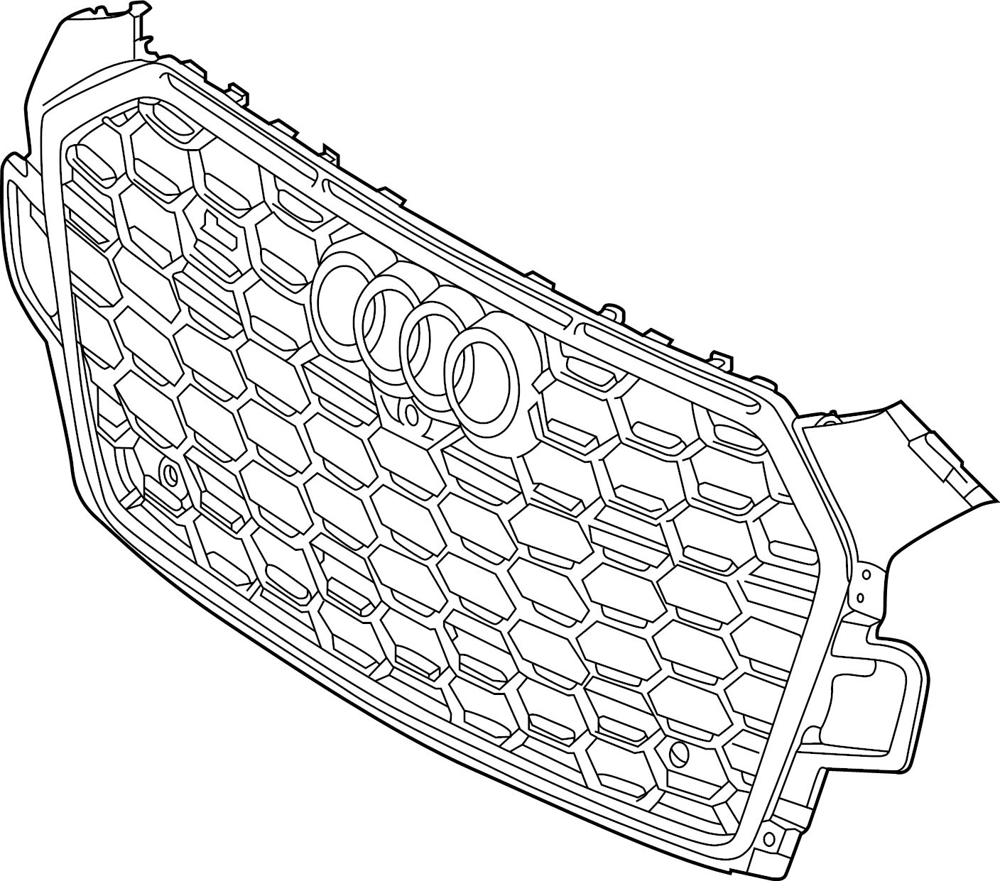 View 8W6853651BNRU6 Grille (Upper, Lower) Full-Sized Product Image