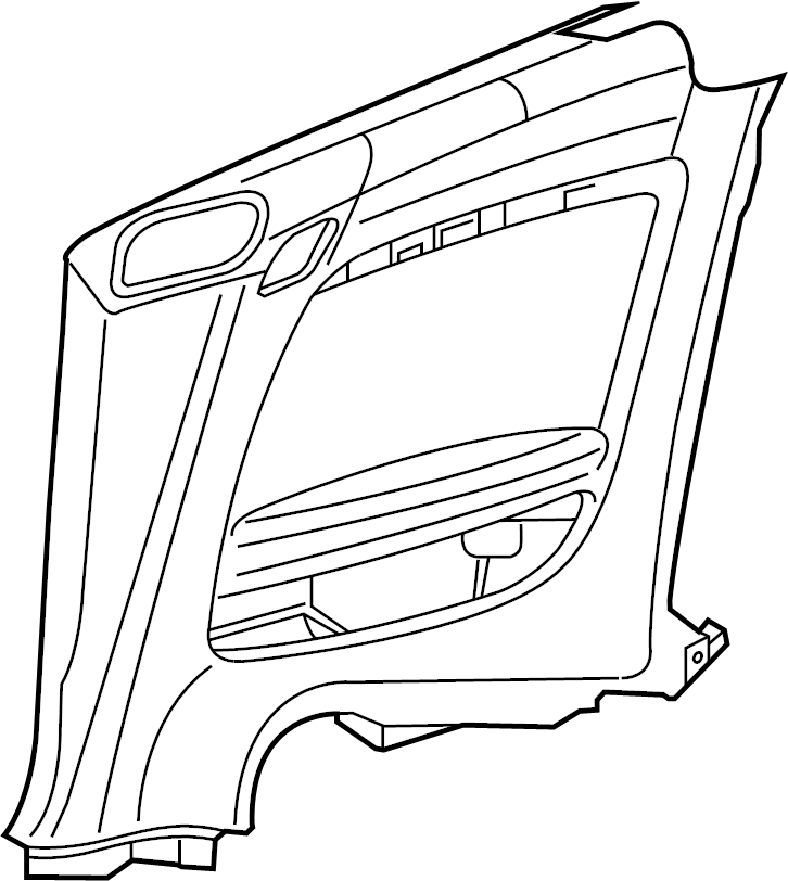 View 8F0867043B24A Interior Quarter Panel Trim Panel (Front, Upper, Lower) Full-Sized Product Image
