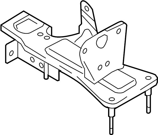 View 4F0616251A Active Suspension Control Module Bracket Full-Sized Product Image