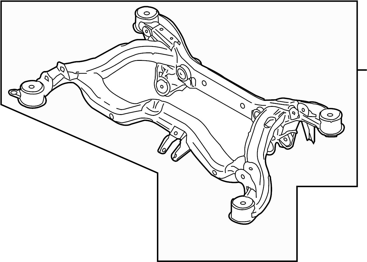 View 4F0505235AH Suspension Subframe Crossmember (Upper) Full-Sized Product Image
