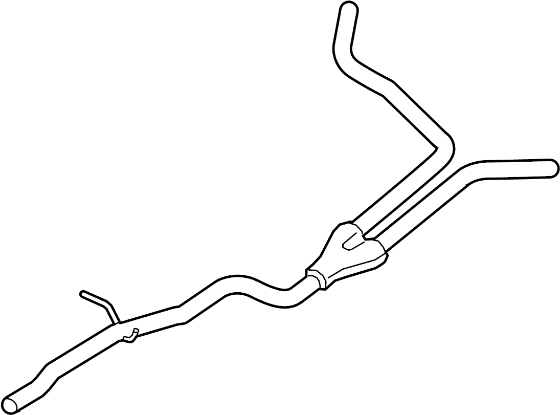 View 4G0253409AJ Pipe. Exhaust. Intermediate. Center. Extension.  Full-Sized Product Image