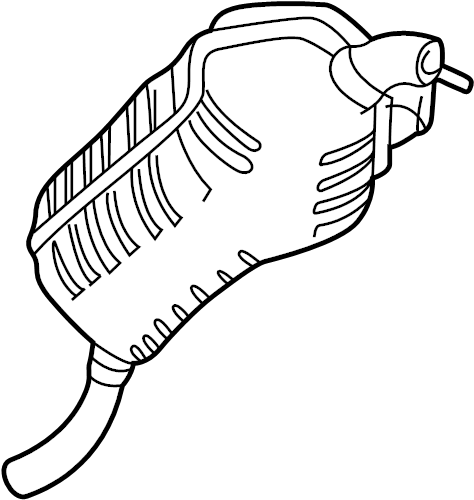 View 4B0253609EP Exhaust Muffler (Rear) Full-Sized Product Image