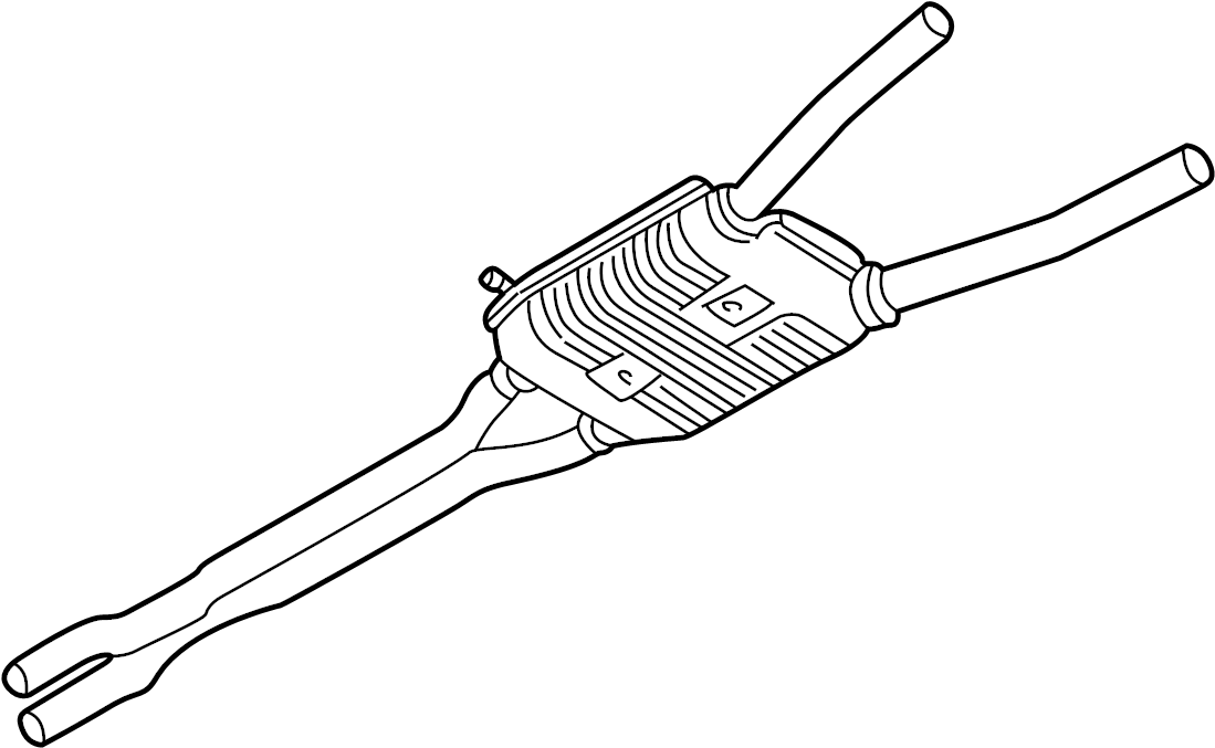 View 4B0253409AN Exhaust Muffler Full-Sized Product Image
