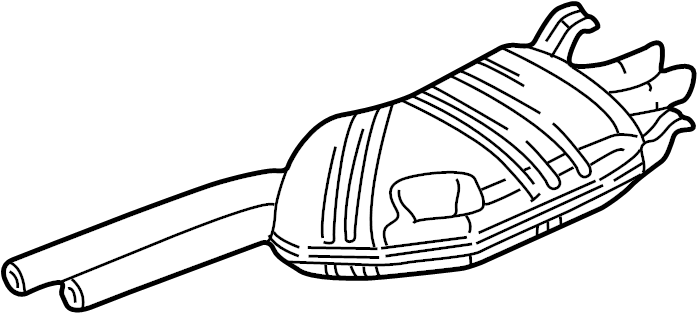View 4D0253609C Exhaust Muffler (Front, Rear) Full-Sized Product Image