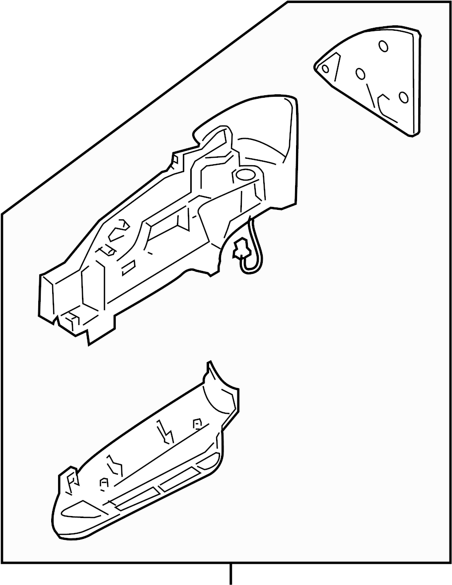 View 4E1857410S3FZ Door Mirror Housing Full-Sized Product Image