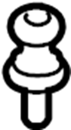 View WHT002377 Ball. Stud.  Full-Sized Product Image