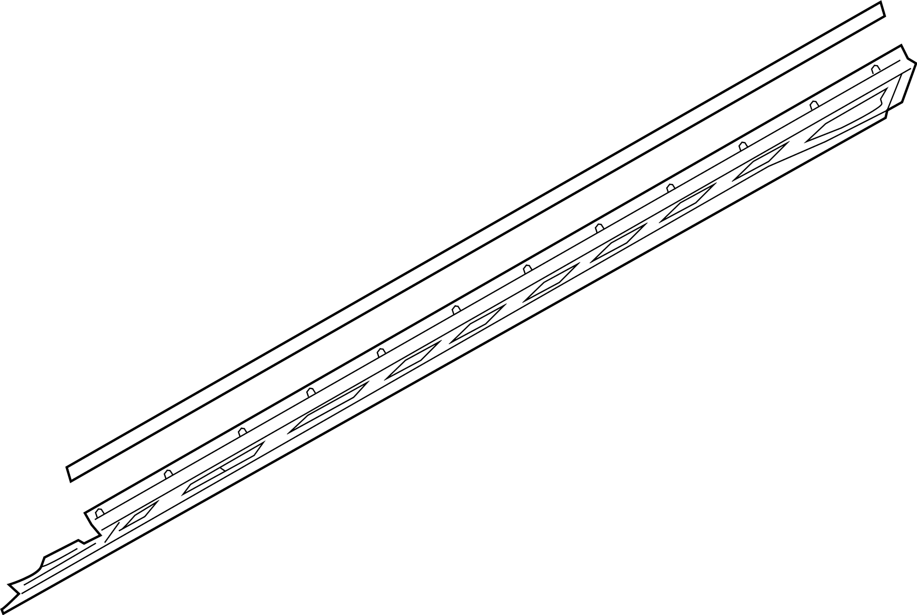 View 4N4853861B Rocker Panel Molding Reinforcement (Lower) Full-Sized Product Image