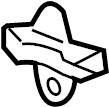 View 420823203 Hood Latch Striker Plate Bracket Full-Sized Product Image
