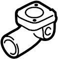 View 07L121133J CONNECTION. Cooling System Bypass Line Adapter. Engine Coolant Pipe Adapter. Water hose ASSEMBLY T - connector.  Full-Sized Product Image