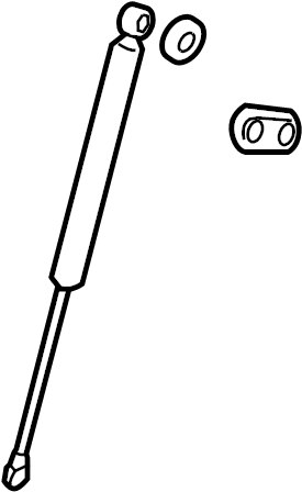 View 8N7871555B Convertible. Top. Strut. Lift Support. GASFILSTRU. Hydraulic cylndr.  Full-Sized Product Image