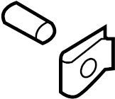 View 8J7898994 Convertible Top Hydraulic Cylinder Clip. FASTENERS. Hydraulic cylndr fastener.  Full-Sized Product Image