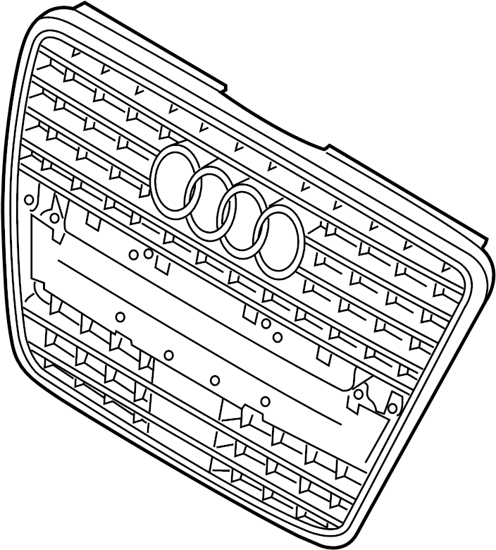 View 4L0853651HVMZ Grille (Upper) Full-Sized Product Image