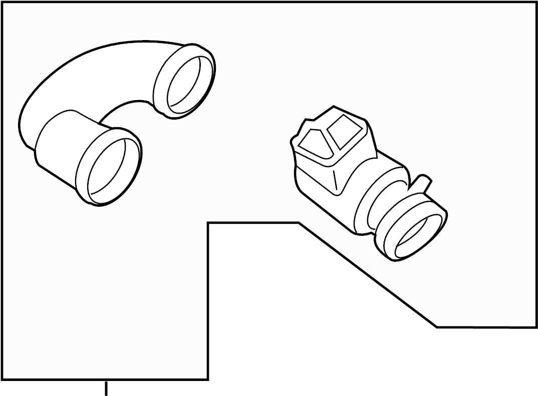View 06E129616D Engine Air Intake Hose (Front, Rear) Full-Sized Product Image