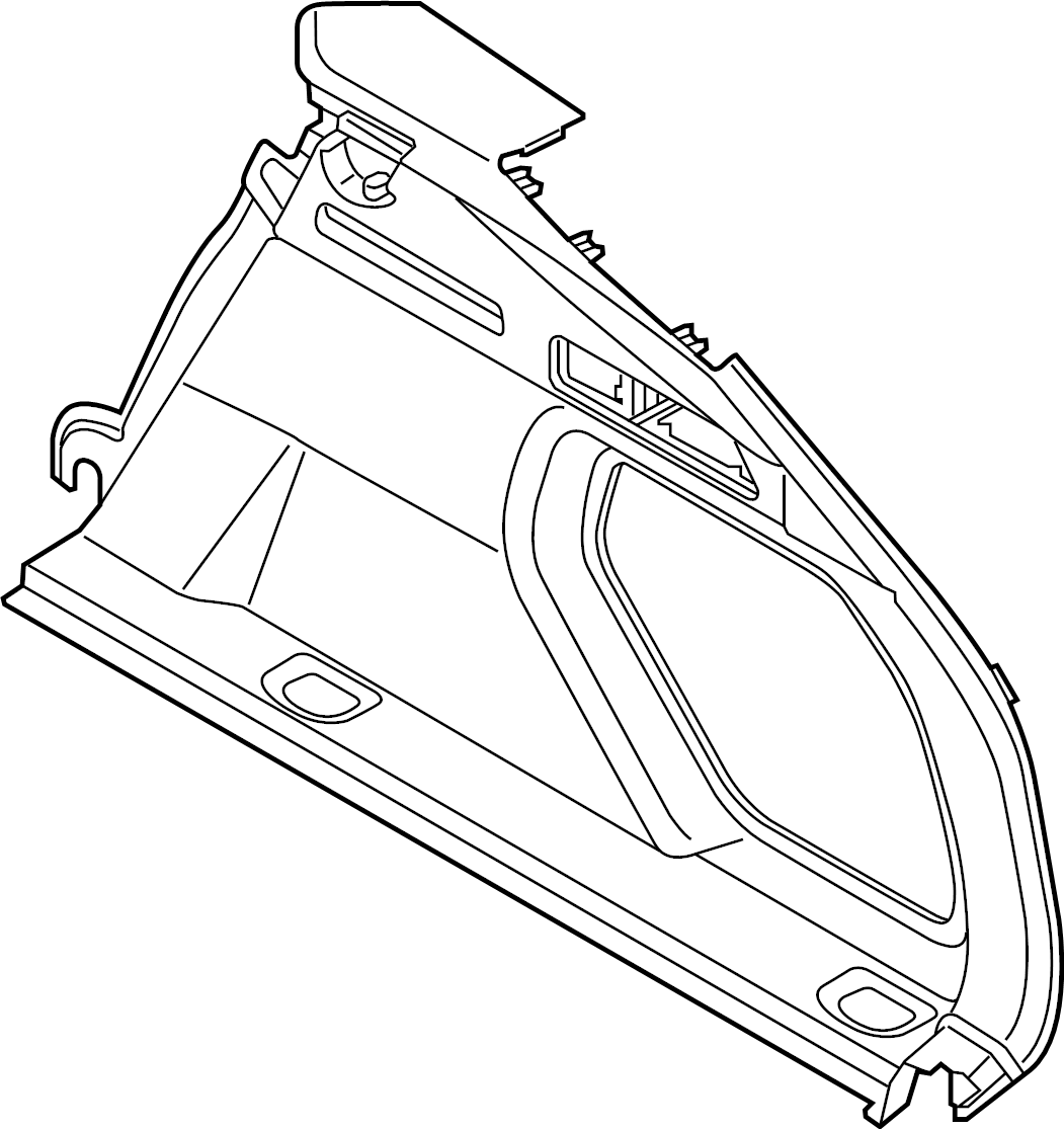 View 4K4863880AIBH Interior Quarter Panel Trim Panel (Upper, Lower) Full-Sized Product Image