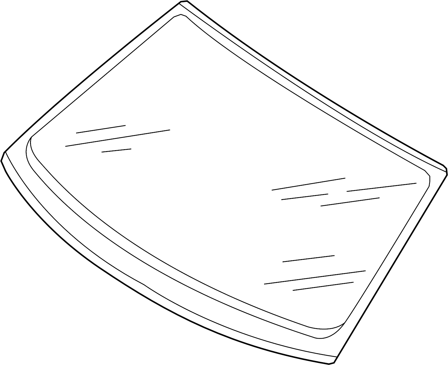 View 8R0845099TNVB WINDSHIELD. GLASS. Mirror.  Full-Sized Product Image