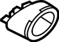 View 18308631958 Tailpipe tip, chrome, left Full-Sized Product Image