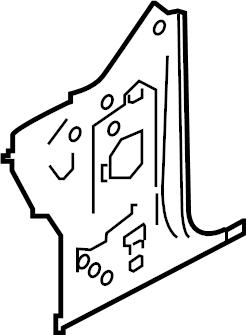 View 8W0802125A Body A-Pillar Reinforcement (Front, Upper, Lower) Full-Sized Product Image